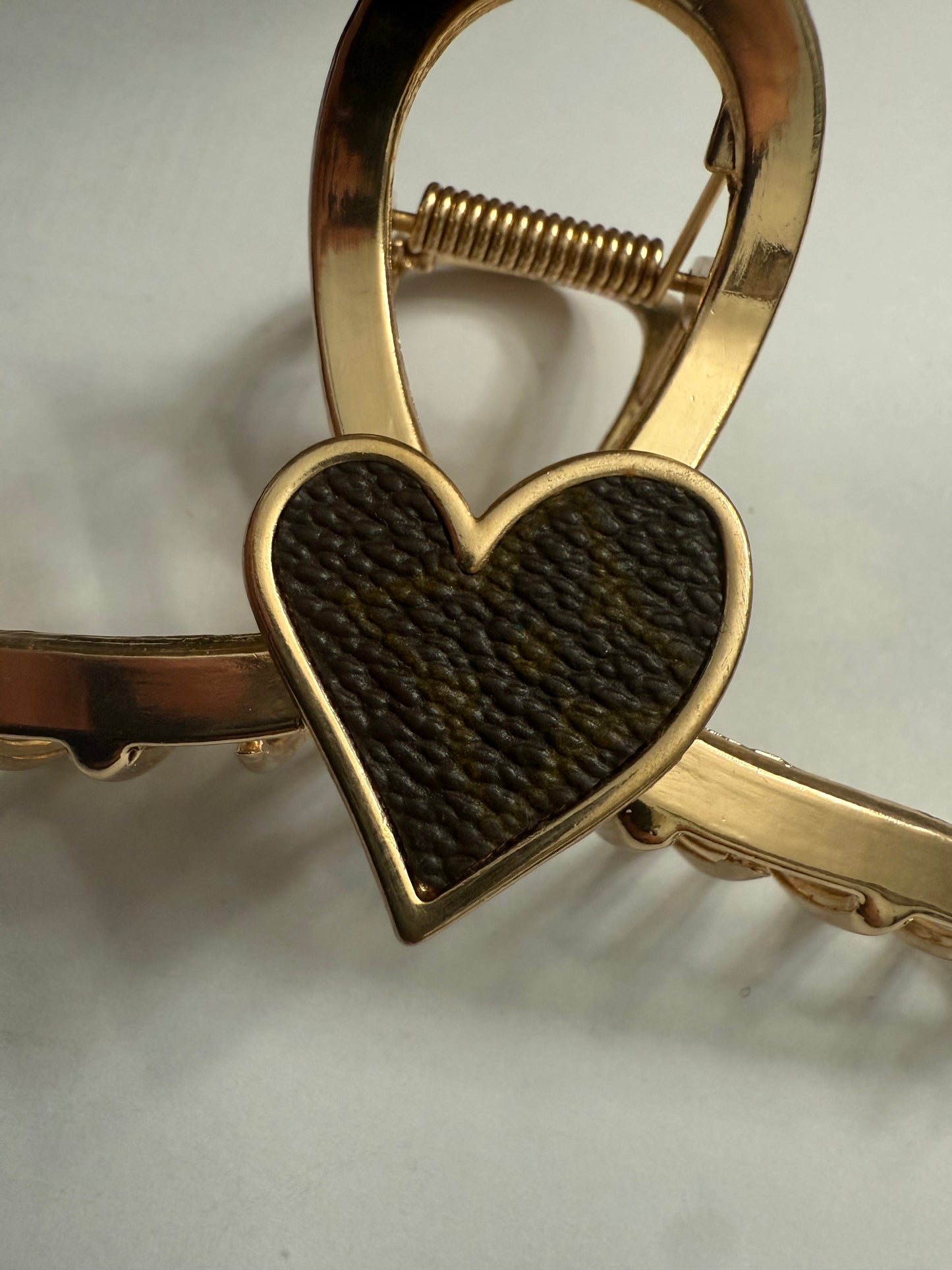 Upcycled Louis Vuitton hair claw