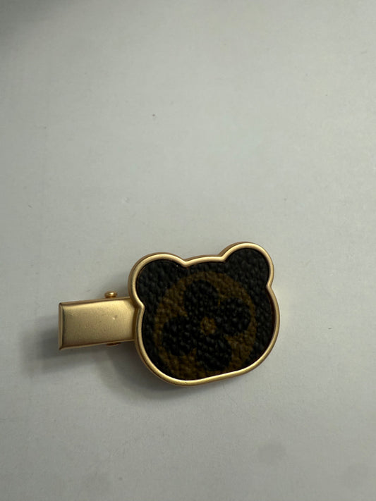 Upcycled Louis Vuitton hair clip