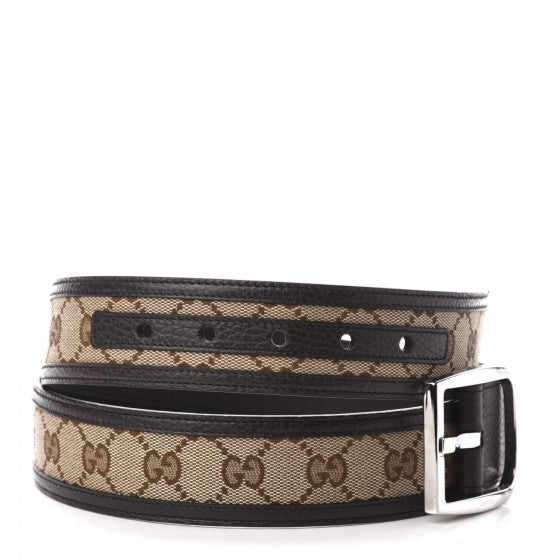 Gucci Monogram Dollar Calfskin Unisex belt size 80