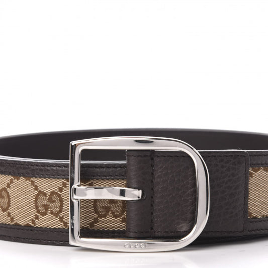 Gucci Monogram Dollar Calfskin Unisex belt size 80
