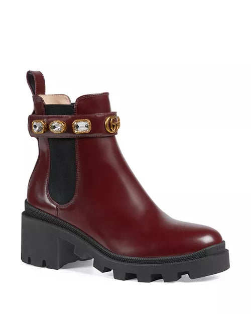 Gucci
Women's Trip Leather Ankle Boots with Crystal Belt size 6.5