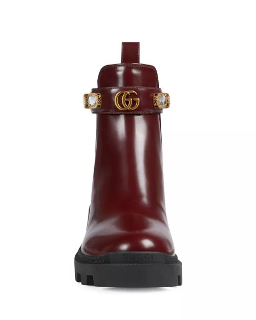 Gucci
Women's Trip Leather Ankle Boots with Crystal Belt size 6.5