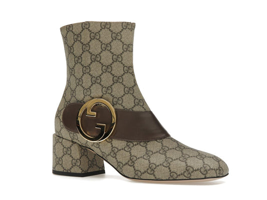 Gucci Blondie Canvas & Leather Ankle Bootie size 7