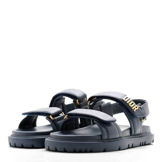 CHRISTIAN DIOR 
Lambskin Dioract 10mm Sandals 41.5 Pastel Night