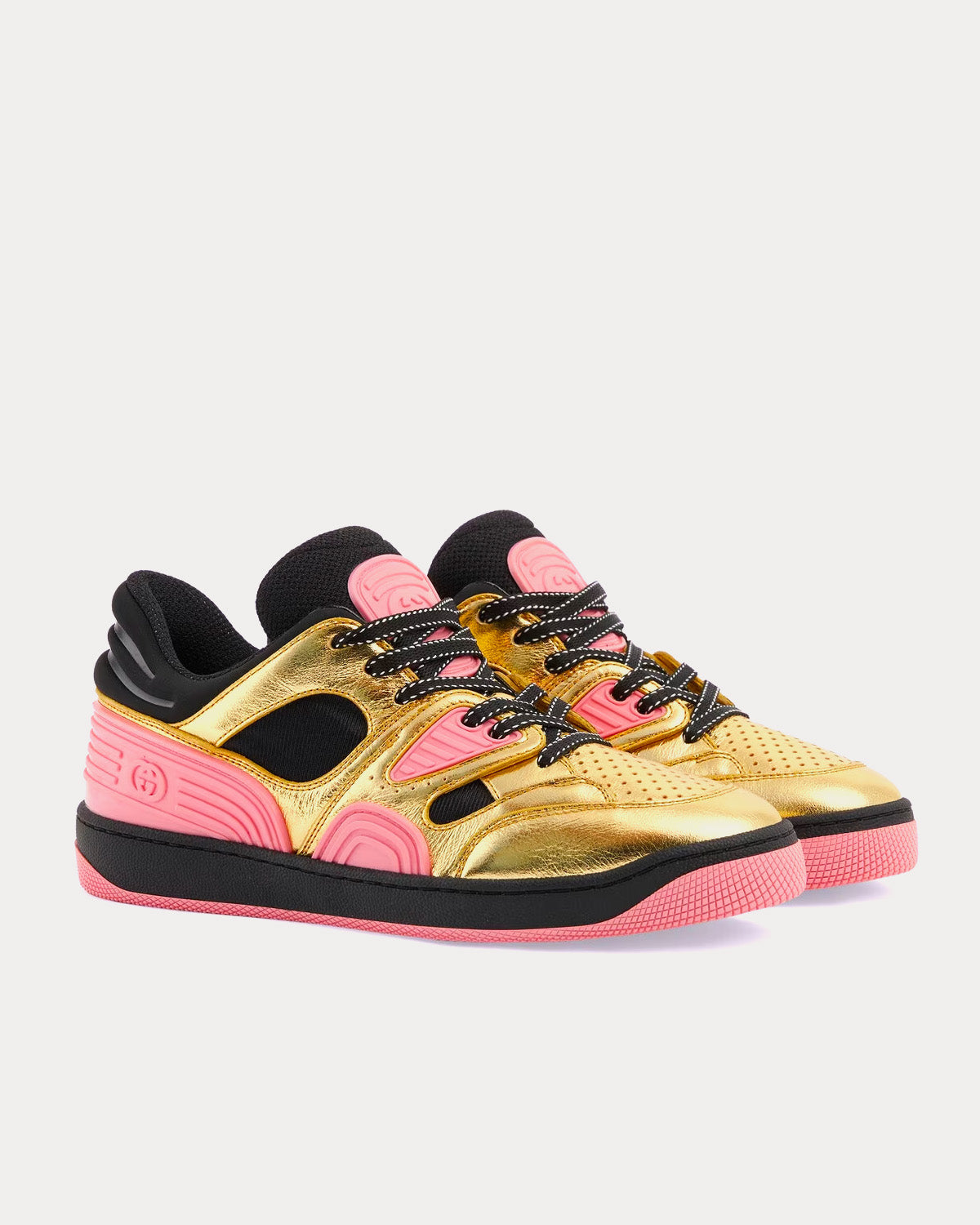 Gucci Wmns Basket 'Black Gold Pink size 11