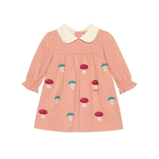 Kids' Baby Cotton Dress With Mushroom design size 3