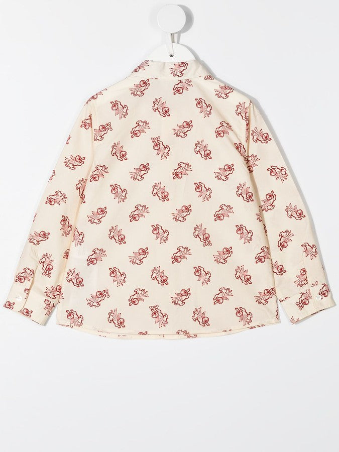 Gucci Children Lion Print Button-Down Shirt size 3