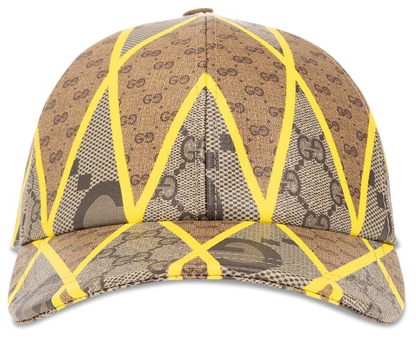Gucci Patchwork Baseball Hat 'Beige/Ebony/Yellow' size xl