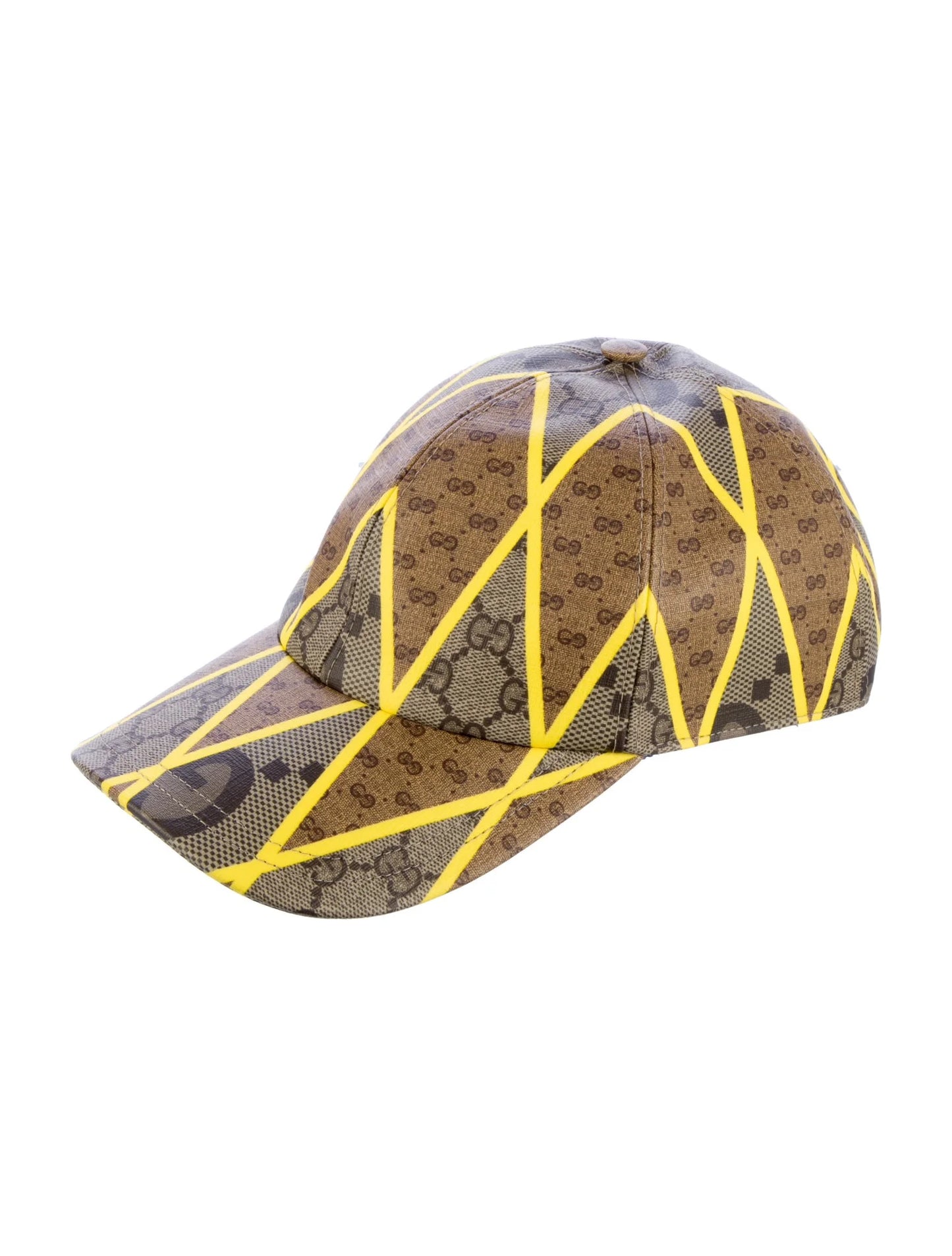 Gucci Patchwork Baseball Hat 'Beige/Ebony/Yellow' size xl
