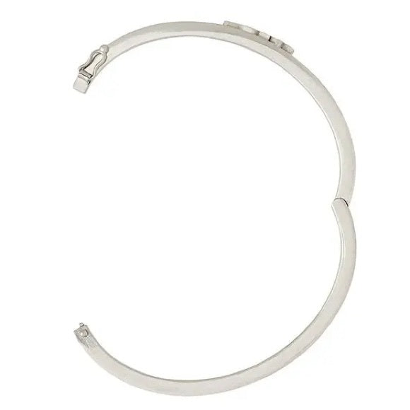 Ysl Leather and Brass Monogram Bracelet size xs/s