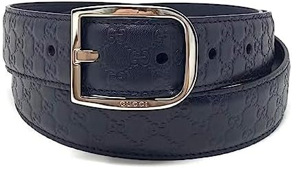 Gucci Signature Guccissima Leather Navy Belt  size 85