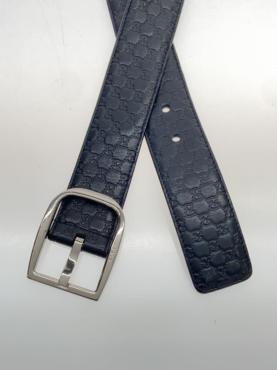 Gucci Signature Guccissima Leather Navy Belt  size 85