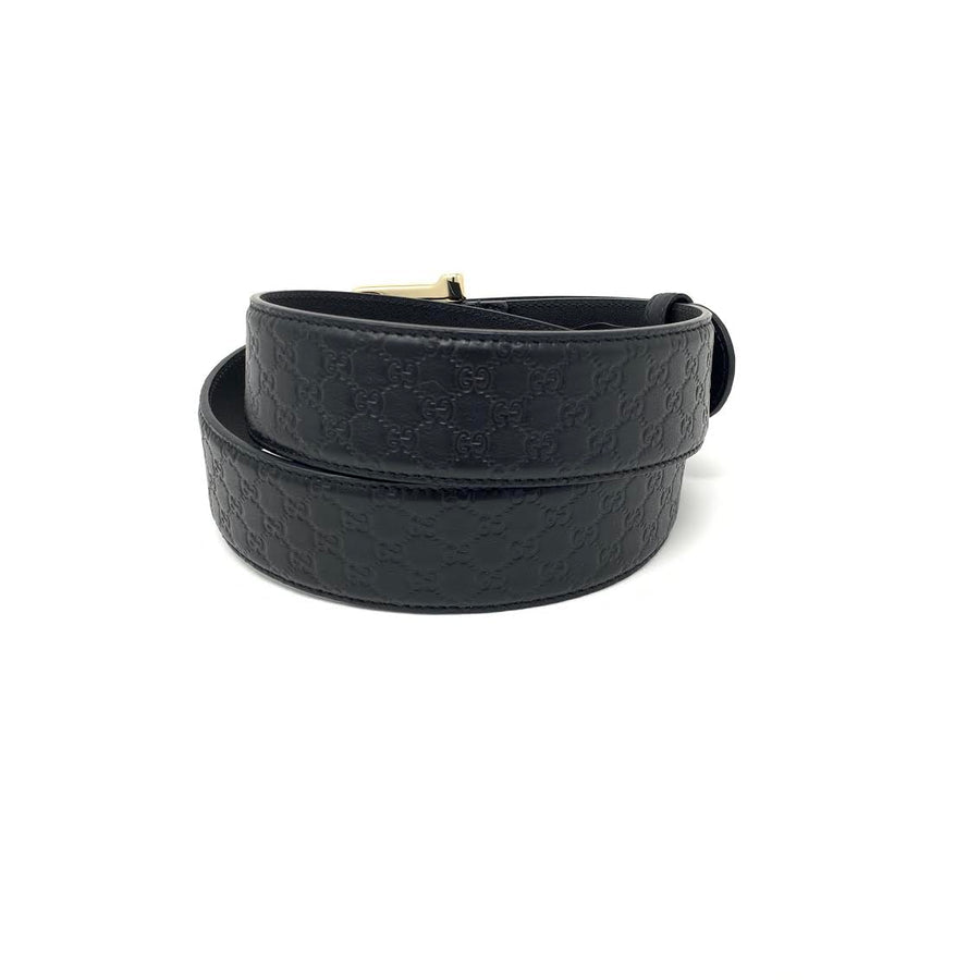 Gucci Black Guccissima Belt size 85