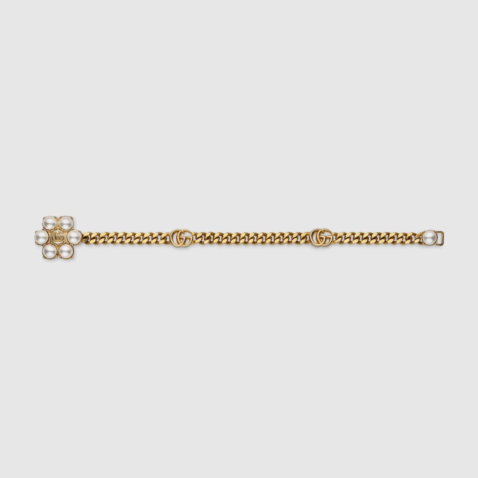 Gucci PEARL DOUBLE G BRACELET