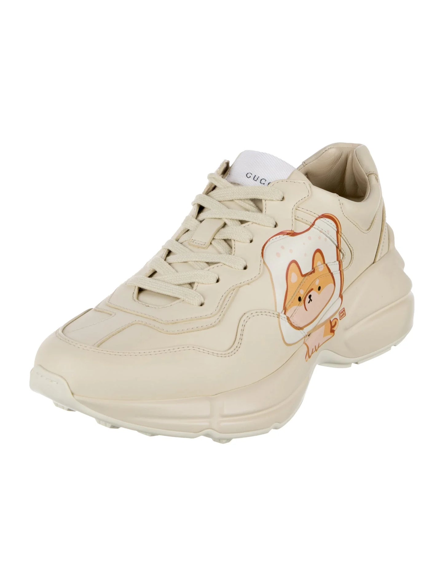Gucci Rhyton Off White Pikarar Kawaii Supreme Animal Leather Sneakers NEW Women’s ~ size 10