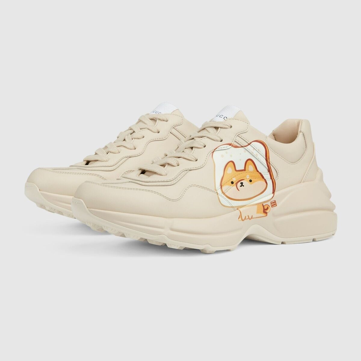 Gucci Rhyton Off White Pikarar Kawaii Supreme Animal Leather Sneakers NEW Women’s ~ size 10