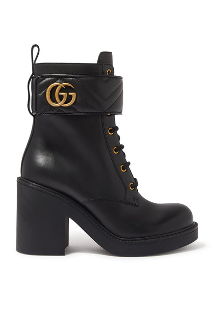 GUCCI
GG Marmont 70 Leather Boots ~ Size 11