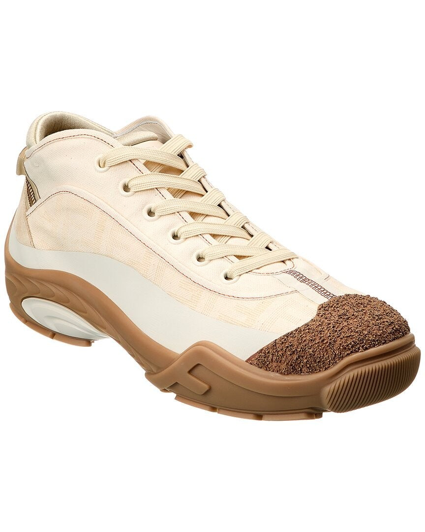 FENDI Tag Leather Sneaker  Mens us ~ Size 9