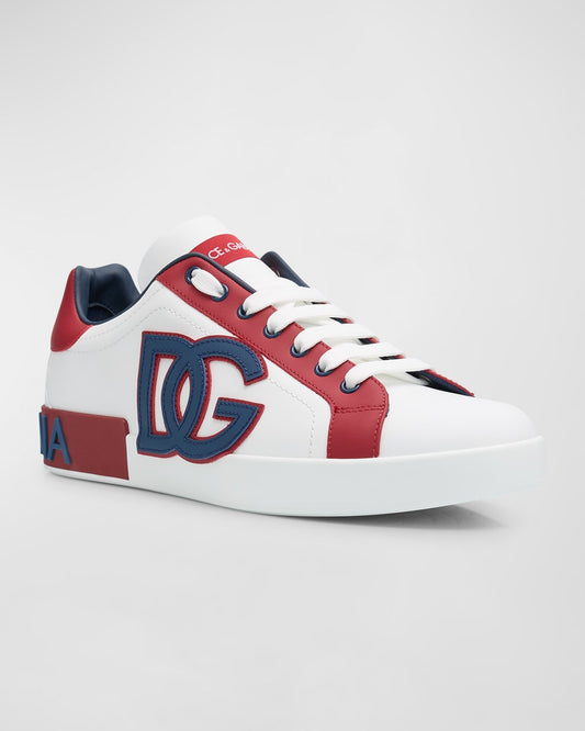 Dolce & Gabbana
Men's Portofino Leather Low-Top Sneakers ~ Size 13