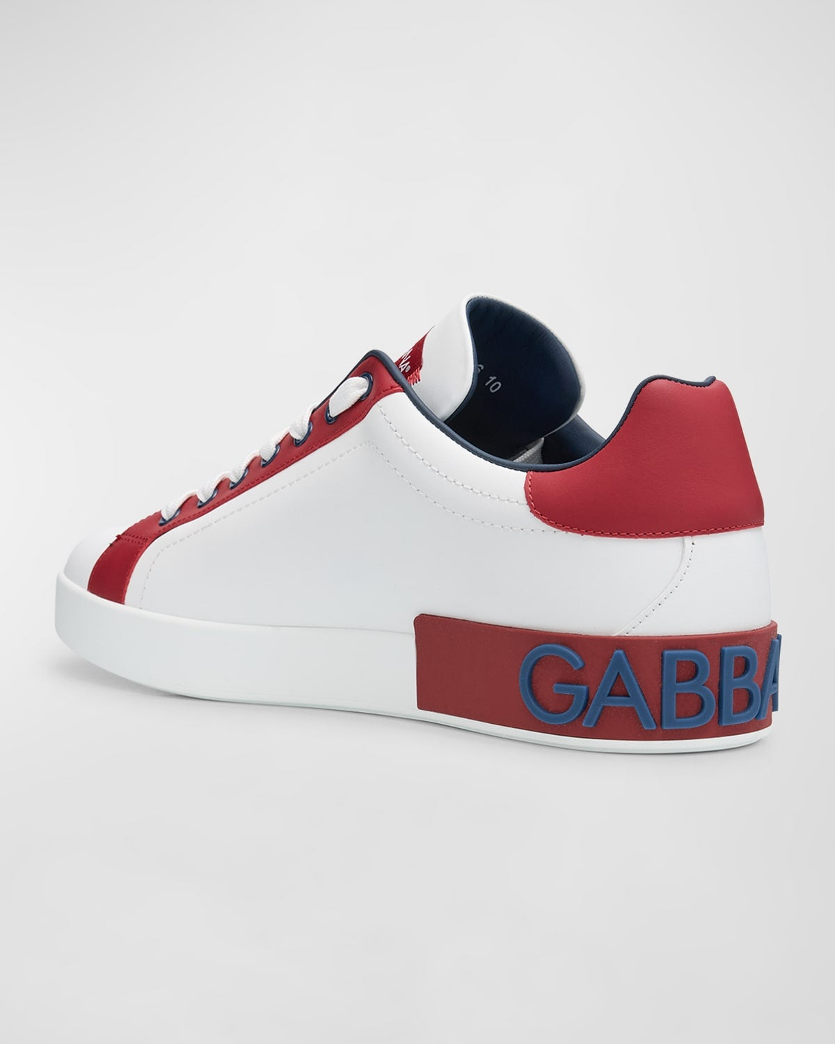 Dolce & Gabbana
Men's Portofino Leather Low-Top Sneakers ~ Size 13