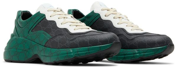 Gucci GG Rhyton 'Green Black Monogram' Mens ~ 7