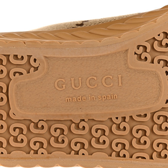 GUCCI 
Monogram Jumbo GG New Lace Papin Mens Tortuga High Top Sneakers Camel Ebony ~ size 6.5