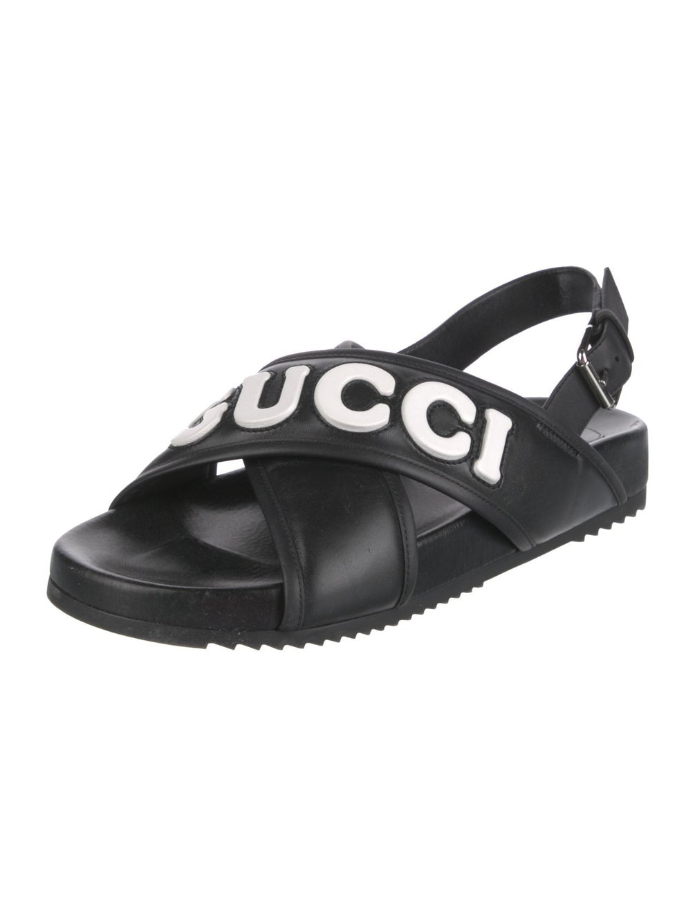 GUCCI 
Logo Calfskin Slingback Sandals Womens ~  Size 12