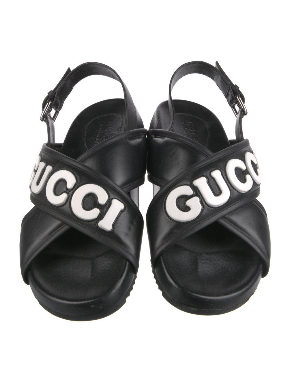 GUCCI 
Logo Calfskin Slingback Sandals Womens ~  Size 12