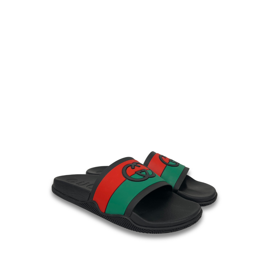 GUCCI MEN’S INTERLOCKING G SLIDE SANDAL ~ Size 7