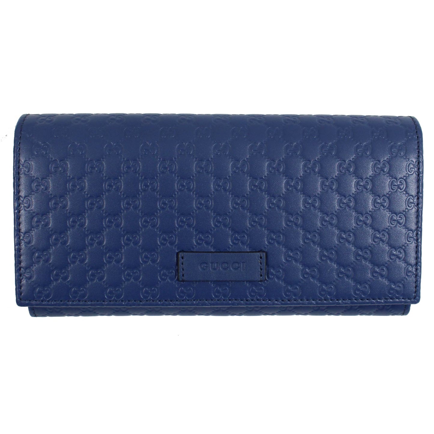 Gucci Large Leather Wallet Blue GG large