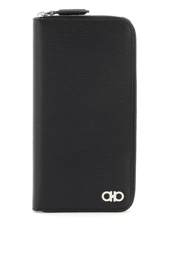 Salvatore Ferragamo Travel Wallet Zipper Nero-Red Limited Edition