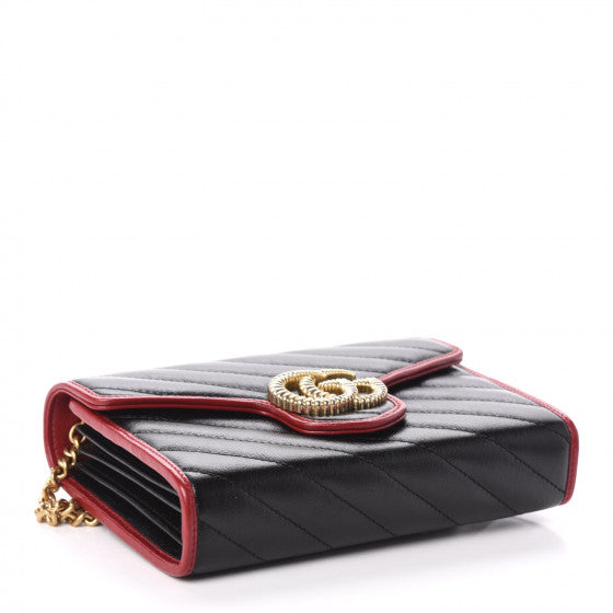 Gucci GG Marmont Leather Chain Shoulder Bag Wallet on chain