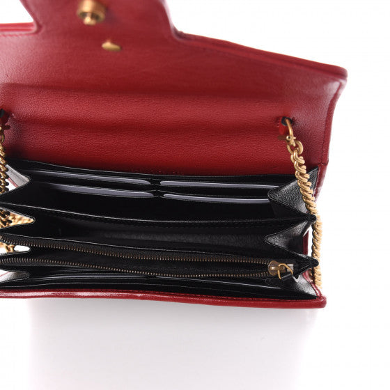 Gucci GG Marmont Leather Chain Shoulder Bag Wallet on chain