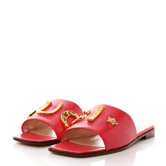 Malaga  Cara Flat Slide Sandals Runway Coral size 35.5