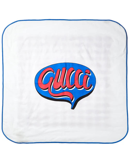 Gucci Babies Double Sided White Logo Blanket (80cm)