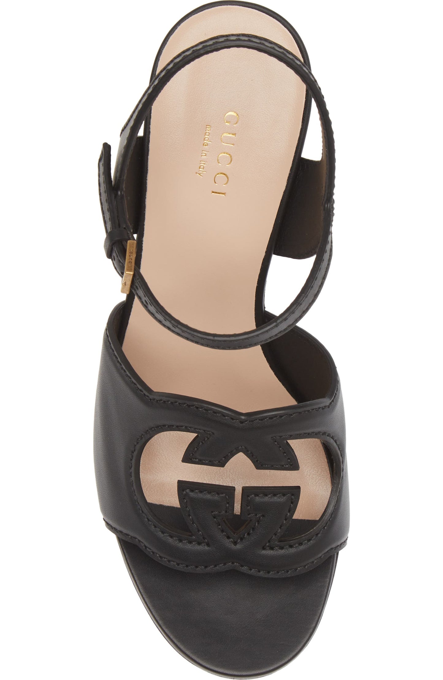 Interlocking G Cutout Platform Sandal (Women) ~ size 9