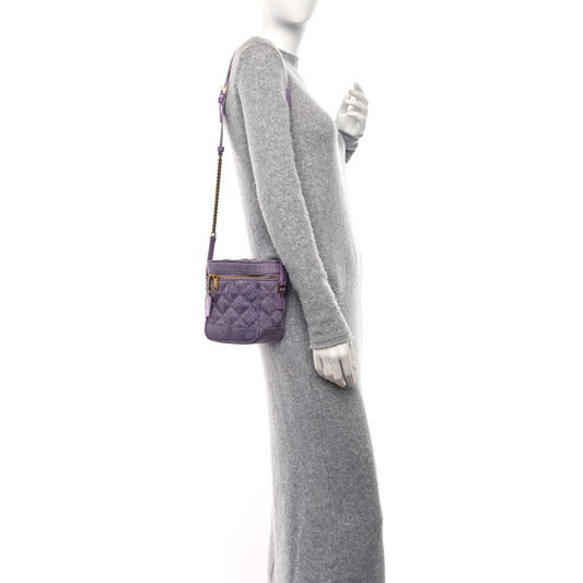 SAINT LAURENT 
Denim Quilted 80's Vanity Bag Bleached Lilac