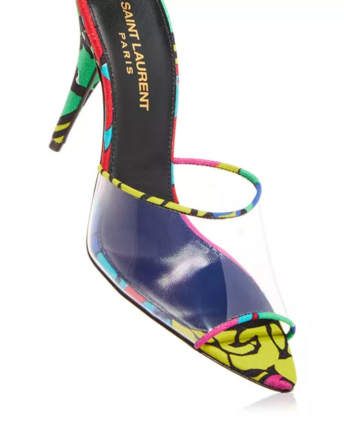 Saint Laurent
Women's Lolita Transparent High Heel Slide Sandals ~ Size 8.5
