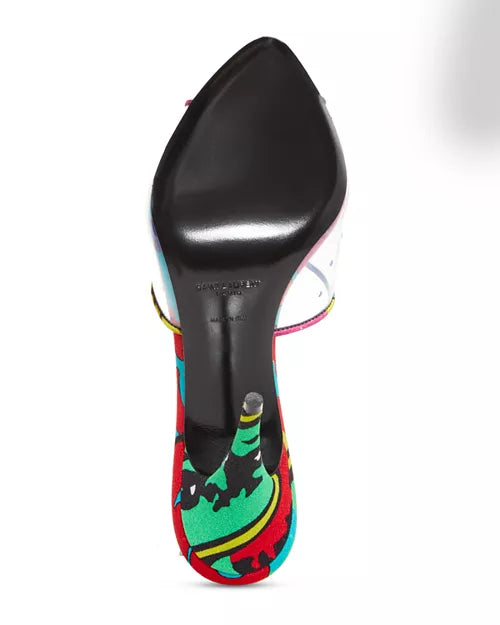 Saint Laurent
Women's Lolita Transparent High Heel Slide Sandals ~ Size 8.5