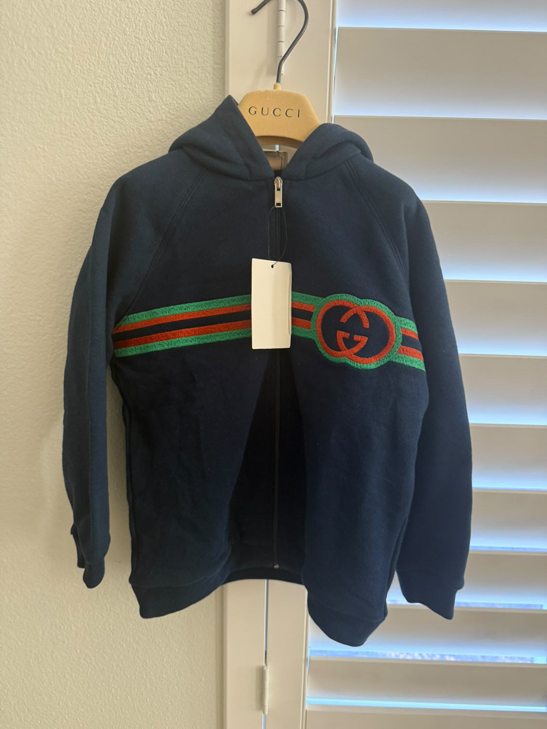 Brand new Gucci kids zipper hoodie size 3
