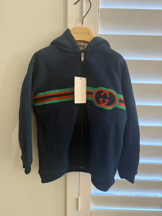 Brand new Gucci kids zipper hoodie size 3
